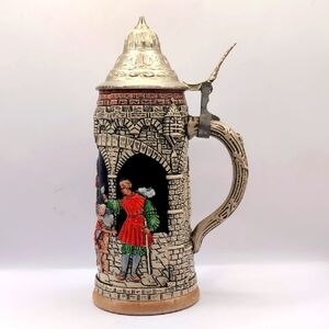 Marzi & Remy Carousing Landsknechte 0.5 Liter Beer Stein Mug Germany DBGM M&R
